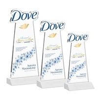 Custom VividPrint™ Award on Mitered Base - White (via Ocean)... from ASI...