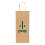 Recycled Natural Kraft Shopping Bag Wine Bottle Size
