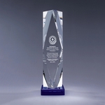 Prizma Optic Crystal Award - With Colored Base