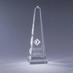 Obelisk Optic Crystal Award - Clear Base