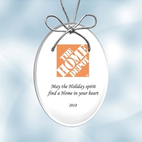 3 /16" thick color imprinted ornament made of acrylic in the... from ASI...