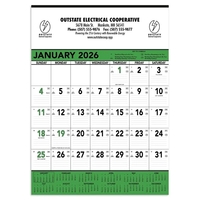 Triumph® Calendars Green & Black Contractor Memo Calendar