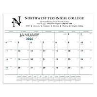 Triumph® Calendars Blue & Black Desk Pad