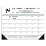 Triumph® Calendars Blue & Black Desk Pad with Vinyl Corners