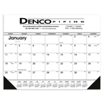 Triumph® Calendars Black & White Desk Pad with Vinyl Corners