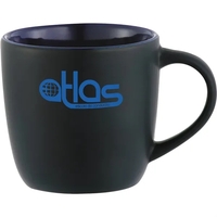 11 oz. ceramic mug with matter exterior finish and interior color... from ASI...
