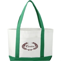 3.75" x 11.25" x 18" large canvas boat tote with open... from ASI 66887 PCNA...