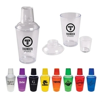 Three-piece cocktail shaker in your choice of 9 stock body colors... from ASI...