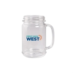 16 Oz Plastic Mason Jar with Handle