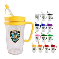 Clear sturdy dual wall travel mug with unique fluted design &... from ASI...