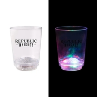 12 oz. Clear Plastic 3-Light Rocks Glass. Base lights up with... from ASI...