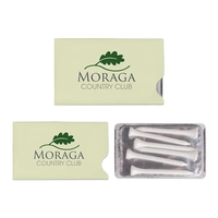 Deliver your Logo on DrivElopes! 6 Tees. Silver dispenser wrapped with......