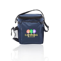 Insulated lunch bag with top zipper closure, two side pockets, one... from...