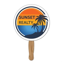 12.50"H x 8.50"W house shaped hand held 120 # paper fan... from ASI 54040 Fey...