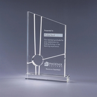 9.75" x 6" x 1.75" heavy optic crystal award with deep... from ASI 62985 J....
