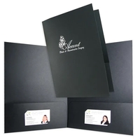 Foil Stamped Large presentation folder with two 4" radius corner pockets.......