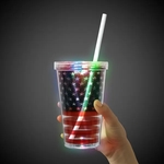 LED Patriotic Double Wall 16 oz. Cup