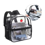 Stadium Approved Clear PVC Backpack- 12"w x 12"h x 6"d-Close