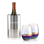 Catania Wine Cooler & Miami Stemless Wine Set