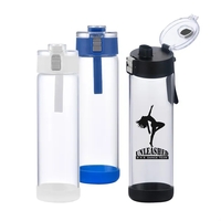 22oz glass travel bottle with locking lid, carry loop & non-slip... from ASI...