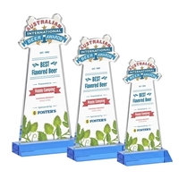 Custom VividPrint™ Award on Mitered Base - Sky Blue (via Air)... from ASI...