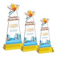 Custom VividPrint™ Award on Hartford Base - Gold (via Ocean)... from ASI...