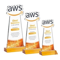 Custom VividPrint™ Award on Mitered Base - Amber (via Ocean)... from ASI...