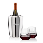 Pescara Wine Cooler & Cannes Stemless Wine Set