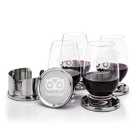 The Baldoni Coasters & Stemless Wine Set blends refined design with... from...
