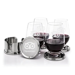 Baldoni Coasters & Glenarden Stemless Wine Set