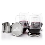 Baldoni Coasters & Redmond Stemless Wine Set