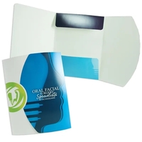 Three-panel folder with three 4-1/4" pockets.... from ASI 32050 Admore / Admore®