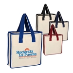 12 oz Heavy Duty Canvas Tote Bag with Accent Handles