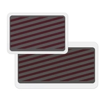 2-Part Expiring Badge Adhesive BACK PARTs with Blank Stripes