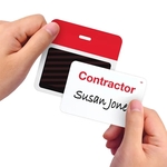 2-Part Expiring Badge FRONT PART, Hand-Writable, Contractor