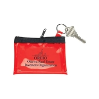 Vinyl translucent coin pouch with zipper closure, single pocket and split......