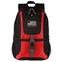 Backpack cooler with separate compartments for storing wet and dry items.......