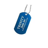 Anodized aluminum dog tag with 34" chain.... from ASI 68507 The Magnet Group...