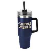 40 oz. double-wall, vacuum-insulated travel tumbler with ergonomic handle.......