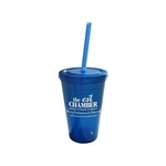 Geneva 16 Oz Tumbler w/Straw