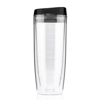 18 ounce double wall acrylic plastic tumbler with push-on lid and... from ASI...