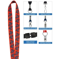 1" Fine-Print Lanyard... from ASI 40480 Koozie Group / Norwood