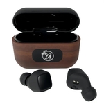 SCX Innovative Design™ Walnut Wood Wireless Earbuds and C...