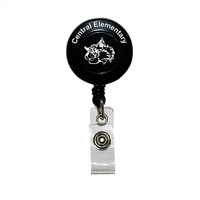 Badge holder with 30" retractable nylon cord and alligator clip on... from...