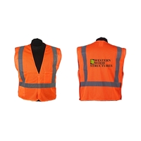 Orange safety vest, ANSI class 2, economy mesh, one size, screen... from ASI...