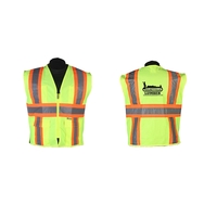 Green safety vest, ANSI class 2, 4" 2 tone stripes, (med... from ASI 79951...