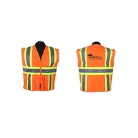 Orange safety vest, ANSI class 2, 4" 2 tone stripes, (med... from ASI 79951...