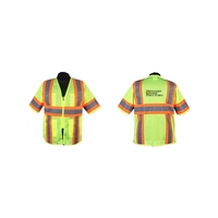Green safety vest, ANSI class 3, mesh with zipper (med -... from ASI 79951...