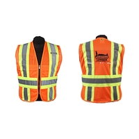 Orange incident command vest (regular and jumbo)
