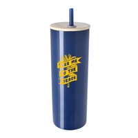 Double-Wall Stainless Steel Tumbler with Bamboo Lid and S...... from ASI...